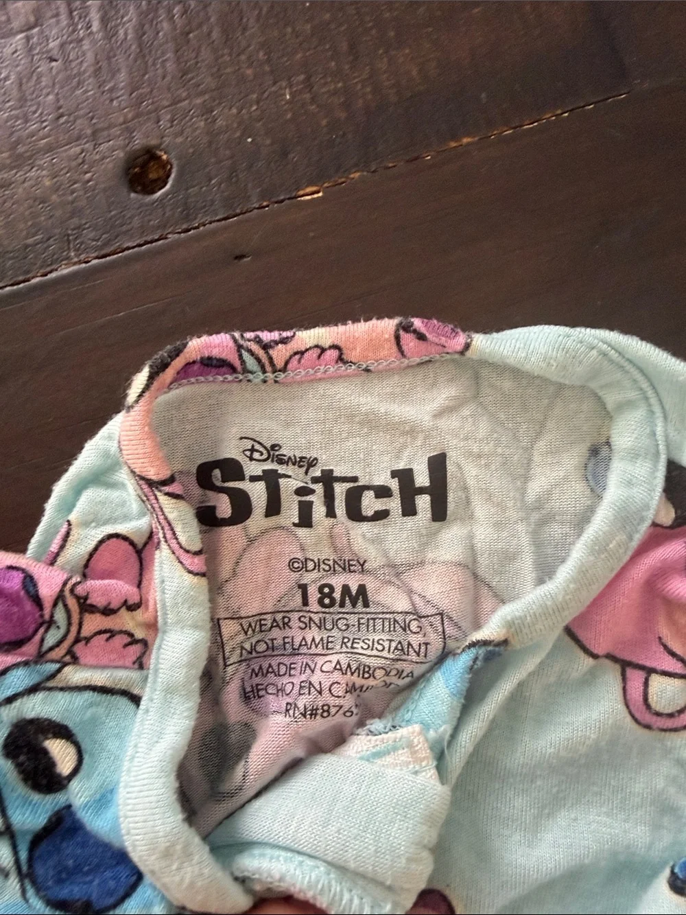 3 Disney 18mo One-Piece Zipper Pajamas